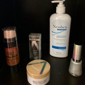 New Set Kit of 5 Holiday GIFT Revlon/Almay Cosmetics Makeup  & USA Hair Lotion